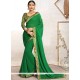 Patch Border Work Green Casual Saree