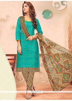 Print Work Churidar Suit