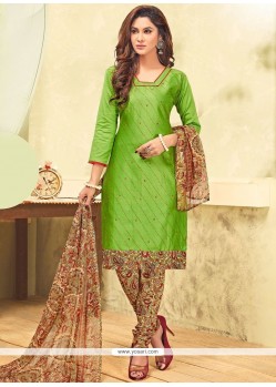 Cotton Print Work Churidar Suit