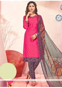 Print Work Churidar Suit