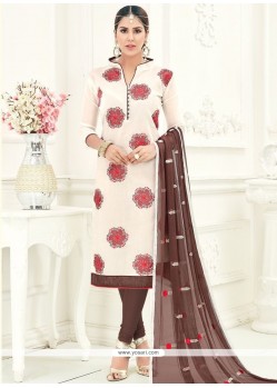 Resham Work Churidar Suit