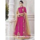 Hot Pink Art Silk Floor Length Anarkali Suit