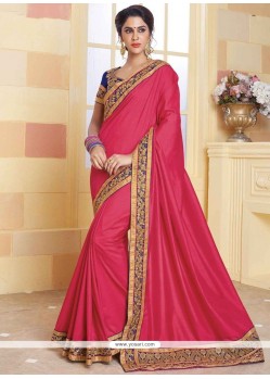 Hot Pink Traditional Designer Saree