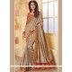 Beige Embroidered Work Art Silk Designer Traditional Saree