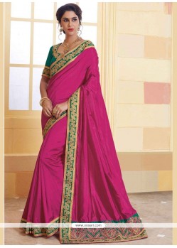 Art Silk Embroidered Work Traditional Designer Saree