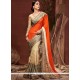 Embroidered Work Faux Georgette Designer Half N Half Saree