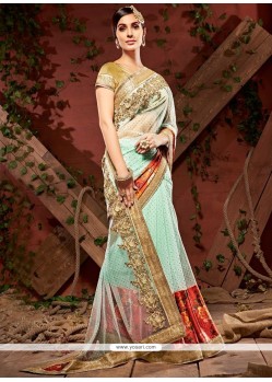 Net Blue Classic Designer Saree