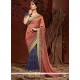 Faux Georgette Embroidered Work Designer Half N Half Saree