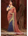 Faux Georgette Embroidered Work Designer Half N Half Saree