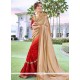 Art Silk Resham Work Half N Half Designer Saree