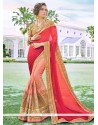 Faux Chiffon Half N Half Designer Saree