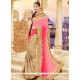 Faux Chiffon Designer Half N Half Saree