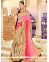 Faux Chiffon Designer Half N Half Saree