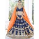 Navy Blue Resham Work Lehenga Choli