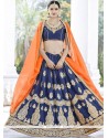 Navy Blue Resham Work Lehenga Choli