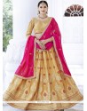 Cream Embroidered Work Lehenga Choli