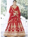 Faux Chiffon Maroon Lehenga Choli