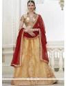 Beige Lace Work Lehenga Choli