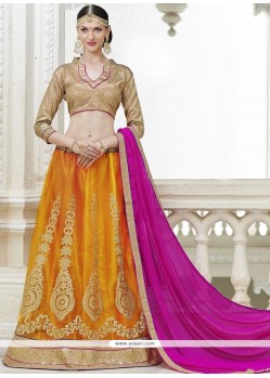 Net Yellow Lehenga Choli