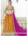 Net Yellow Lehenga Choli