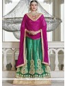 Green Net Lehenga Choli