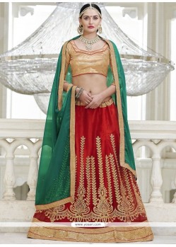 Maroon Net Lehenga Choli