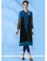 Faux Crepe Black Casual Kurti