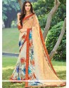 Faux Georgette Print Work Printed Saree