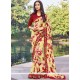 Multi Colour Print Work Faux Georgette Printed Saree