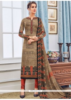 Faux Crepe Churidar Designer Suit