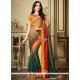 Multi Colour Embroidered Work Classic Designer Saree