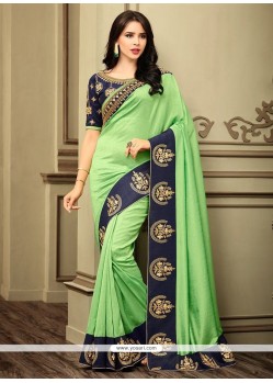 Art Silk Patch Border Work Designer Traditional Saree