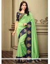 Art Silk Patch Border Work Designer Traditional Saree