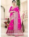 Art Silk Patch Border Work Designer Traditional Saree