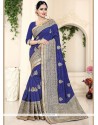 Art Silk Patch Border Work Traditional Saree