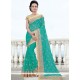 Faux Georgette Patch Border Work Designer Saree