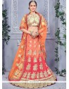 Art Silk Patch Border Work Lehenga Choli