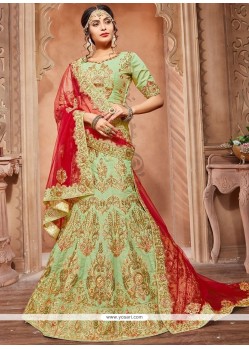 Art Silk Embroidered Work Lehenga Choli