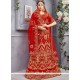 Art Silk Red Lehenga Choli