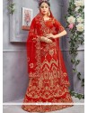 Art Silk Red Lehenga Choli