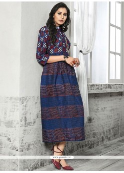 Multi Colour Cotton Party Wear Kurti