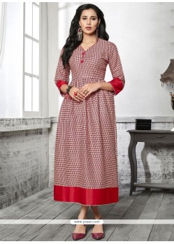 Red Party Wear Kurti