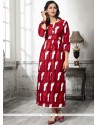 Print Work Cotton Party Wear Kurti