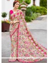 Print Work Faux Georgette Printed Saree