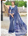 Faux Georgette Print Work Printed Saree