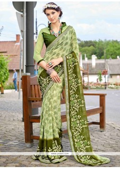 Faux Georgette Printed Saree