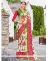 Faux Georgette Multi Colour Printed Saree