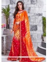 Faux Georgette Multi Colour Print Work Casual Saree