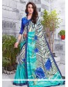 Print Work Faux Georgette Casual Saree