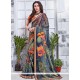 Faux Georgette Print Work Casual Saree